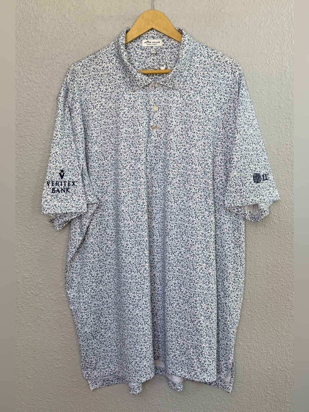 Peter Millar |  Game Day Football Performance Golf Polo | Summer Comfort | XXL